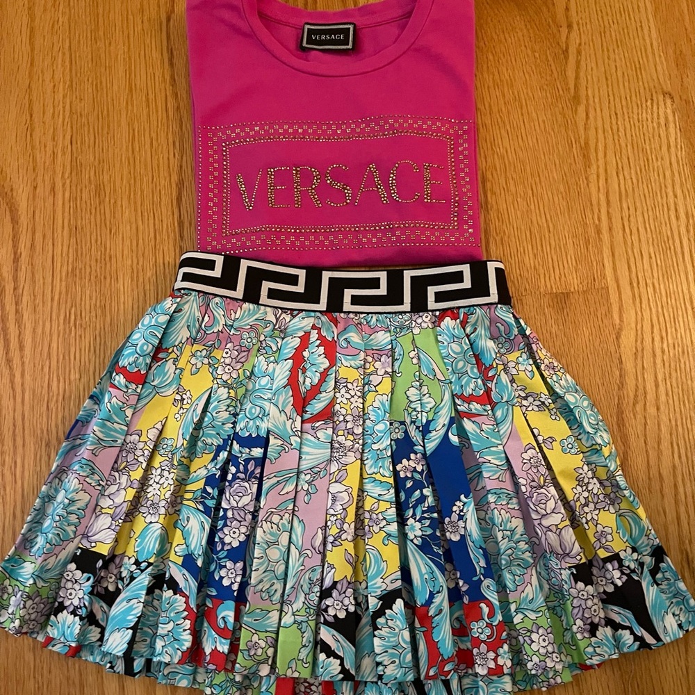Girls Versace skirt and Shirt
